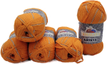 500g Himalaya ARISYA Strickgarn 96% Baumwolle 4% Glitzer, Strickwolle mit Glitzereffekt, Effektgarn